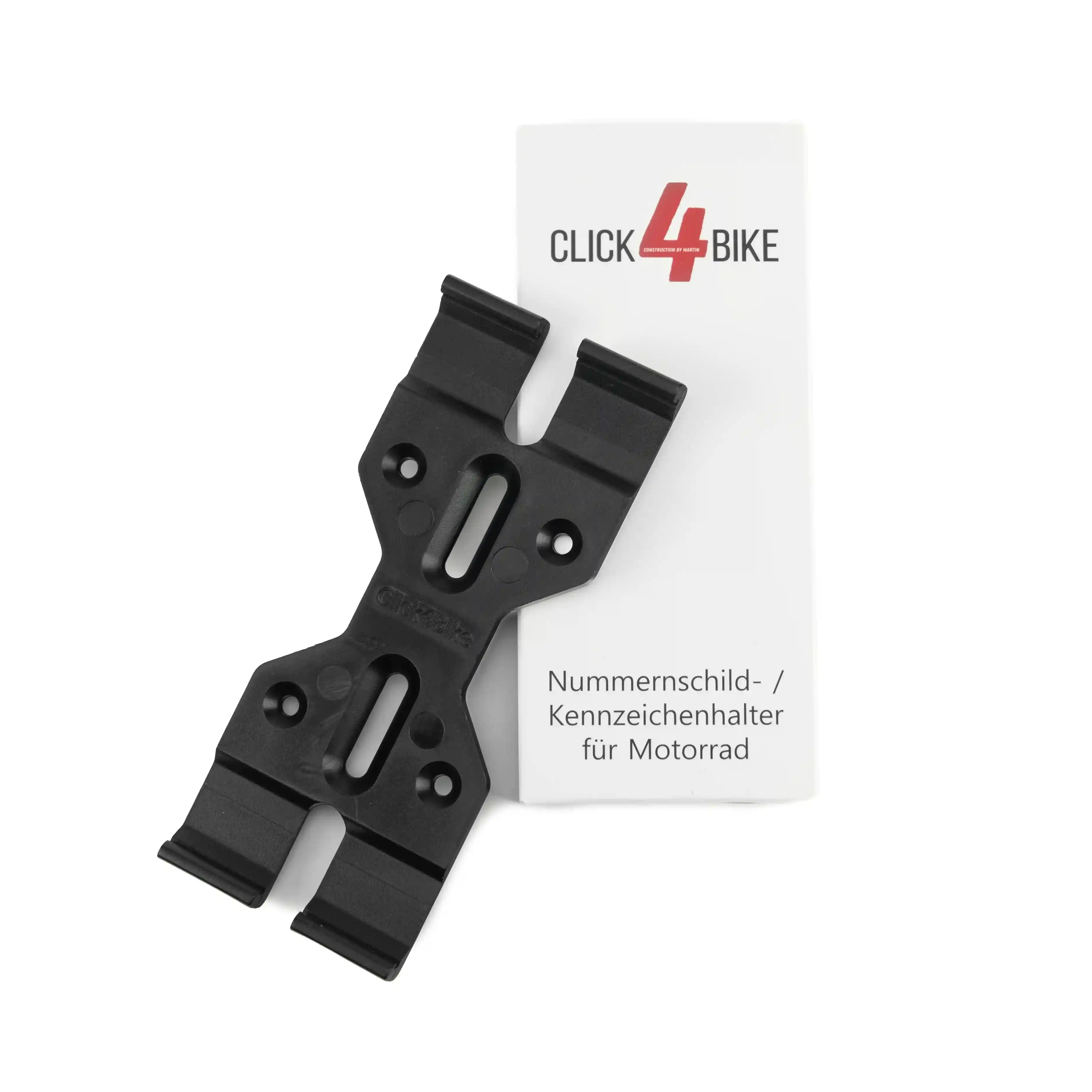 Motorrad Kennzeichenhalter Produkt Bild mit Verpackung
