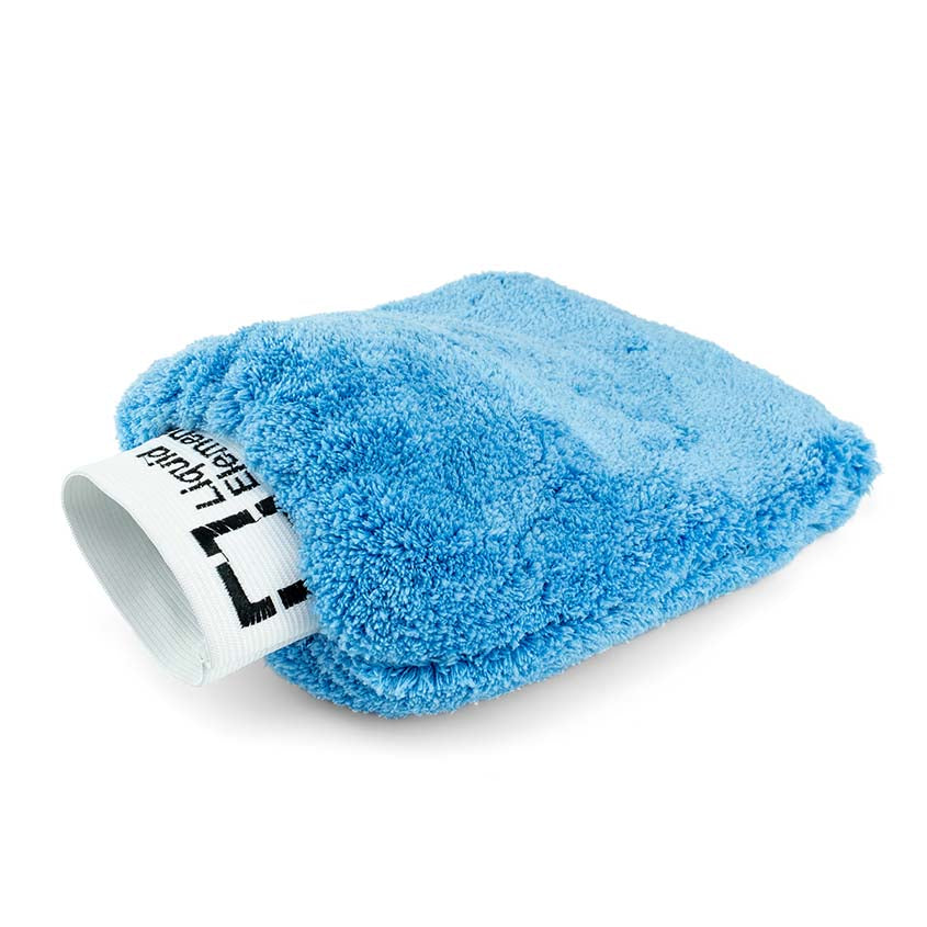 Gants de toilette bleus