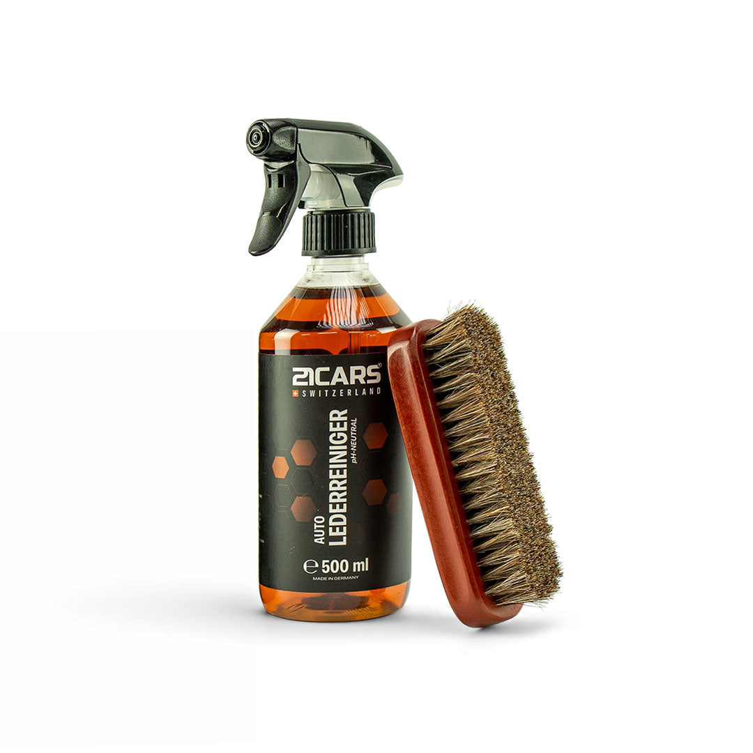 Nettoyant et brosse pour cuir