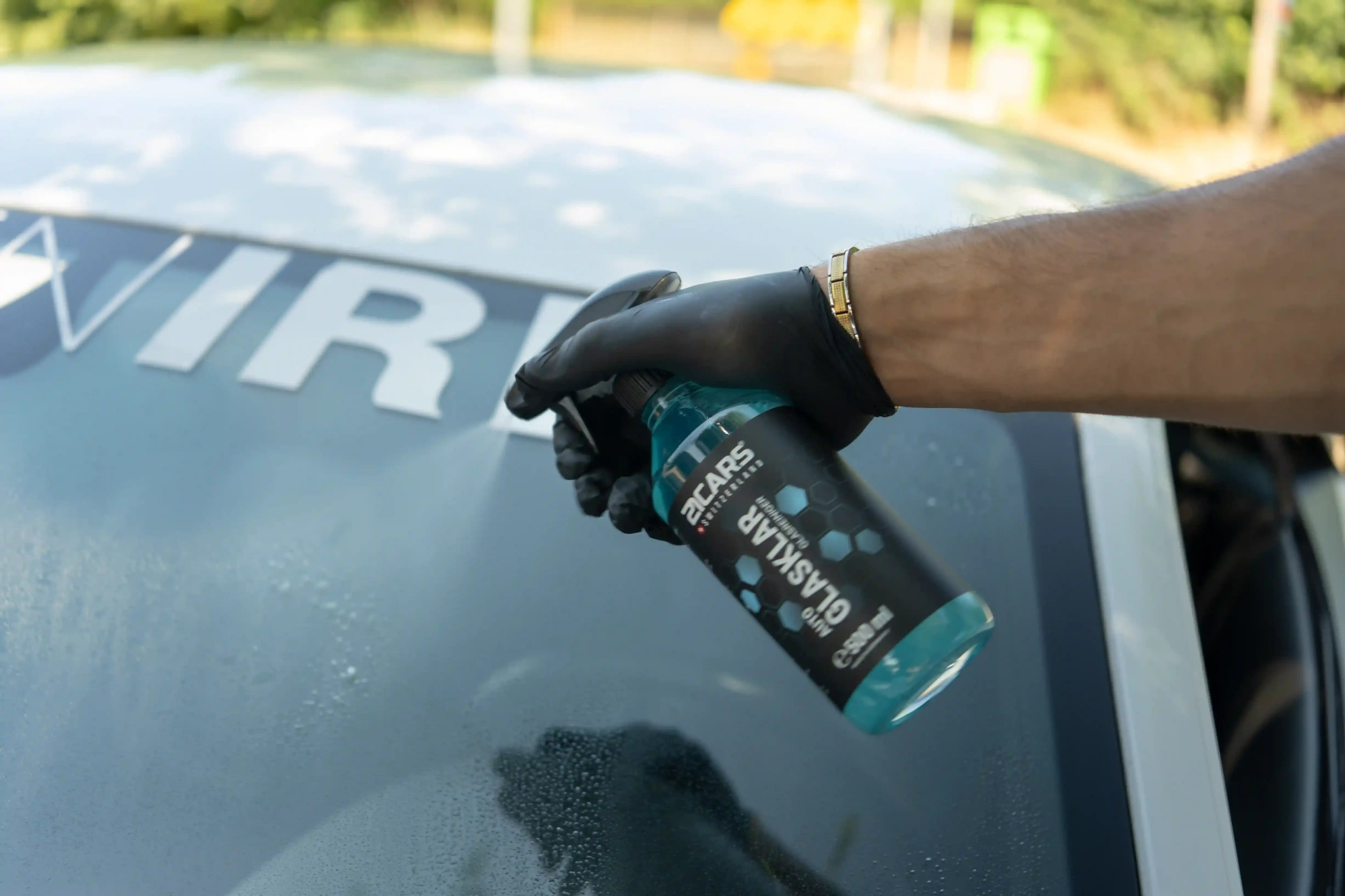 Auto Glasreinigung Lifestyle auf Audi R8 Heckscheibe
