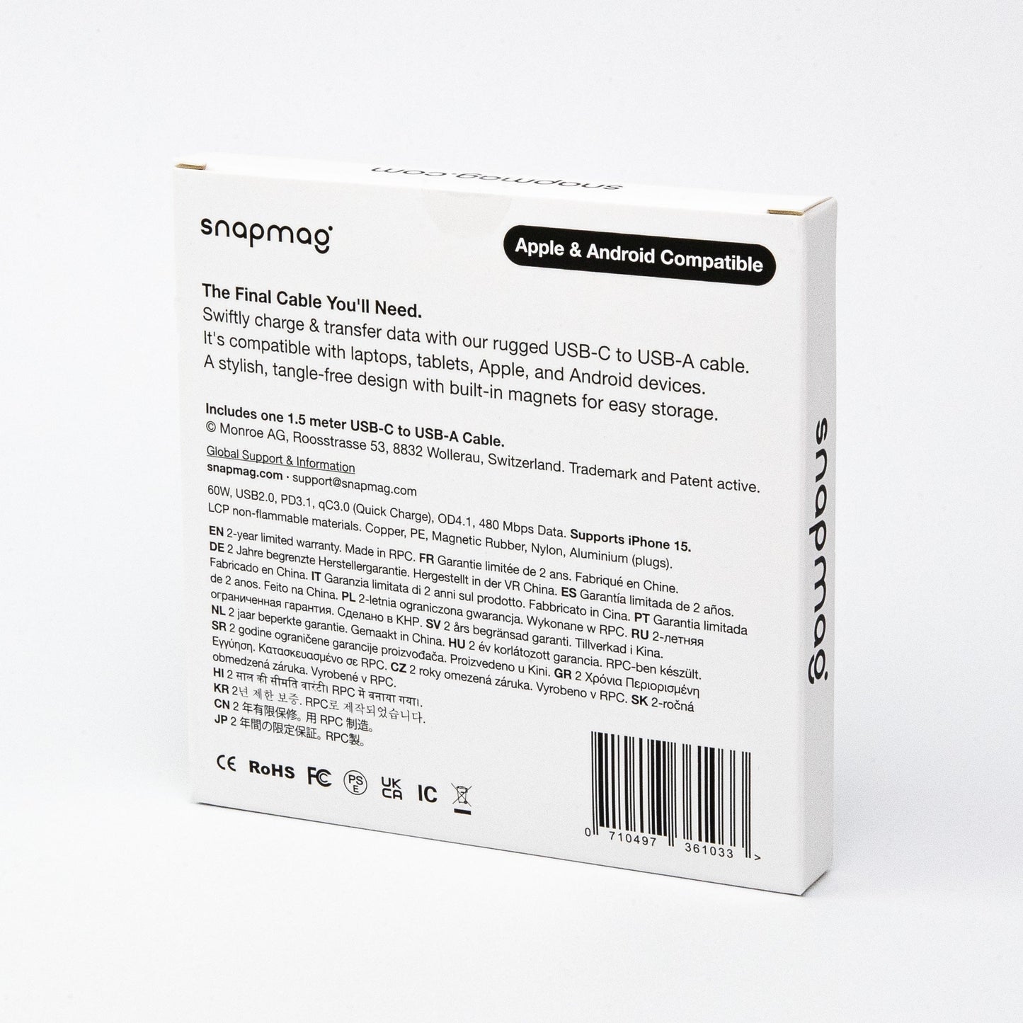 Lade- und Datenkabel USB-A auf USB-C | 1.5 m