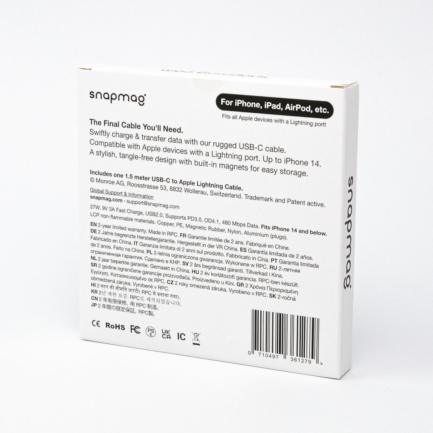 Lade- und Datenkabel USB-C auf Lightning | 1.5 m