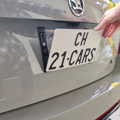 Klick Wechselschild Nummernschild Kennzeichenhalter | Hochformat