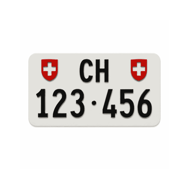 Schweizer Kennzeichen Hochformat