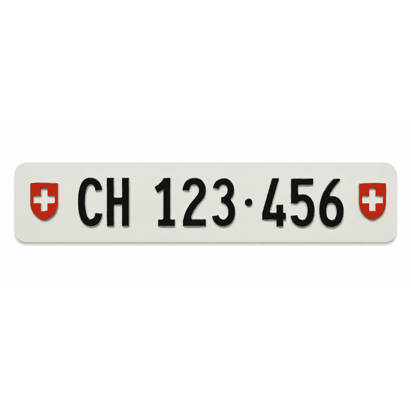 Schweizer Kennzeichen Langformat