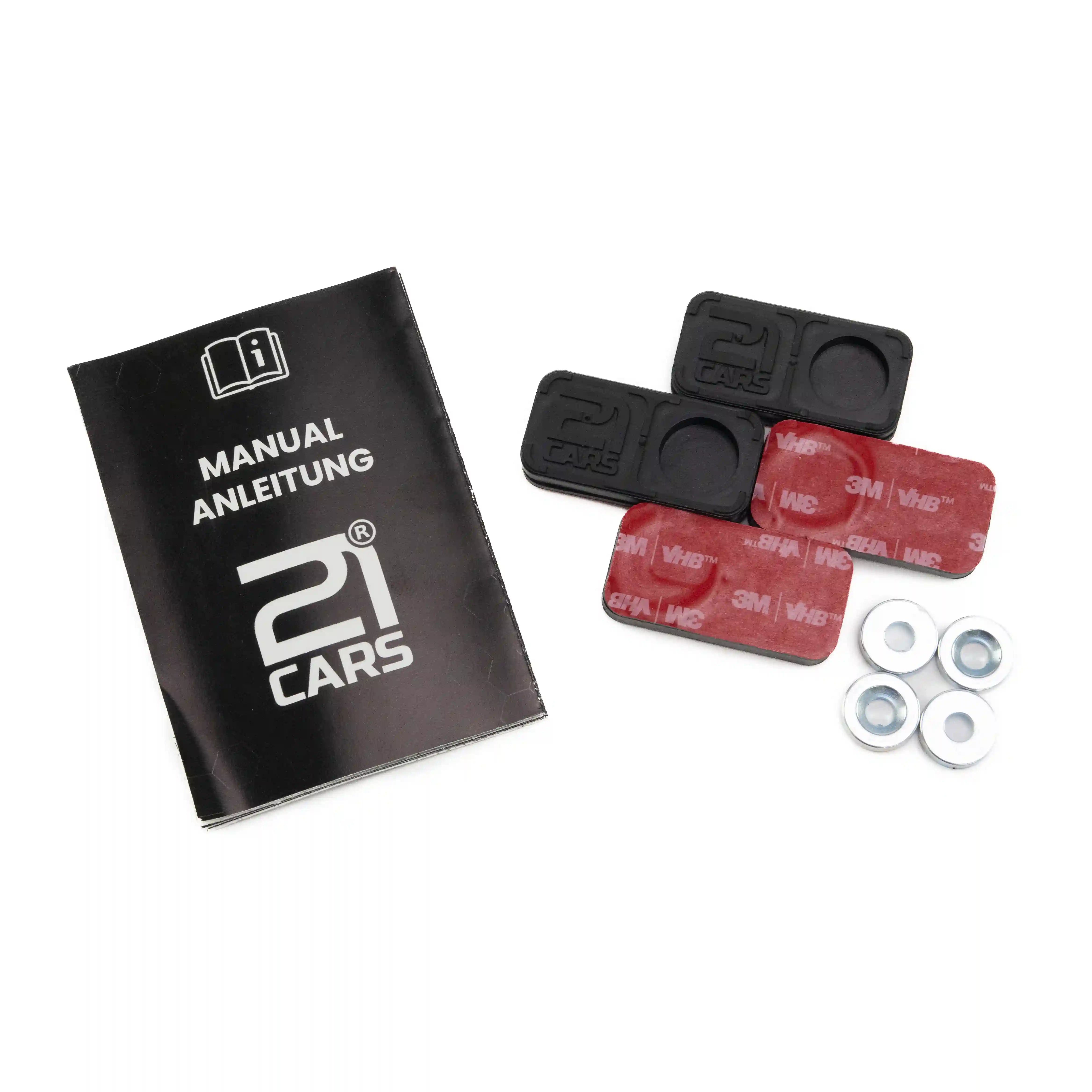 21CARS Magnet Kennzeichenhalter Lieferumfang