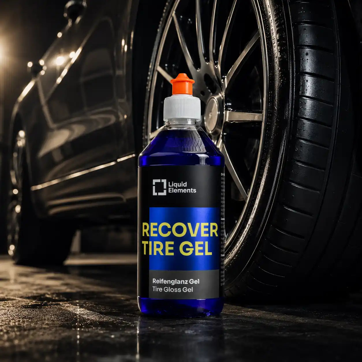 Reifenschwärzer Produkt Lifestyle Bild Recover Tire Gel