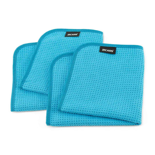 Set of Waffle Microfiber Cloths for Car Window Cleaning | 40x40cm - 300 GSM