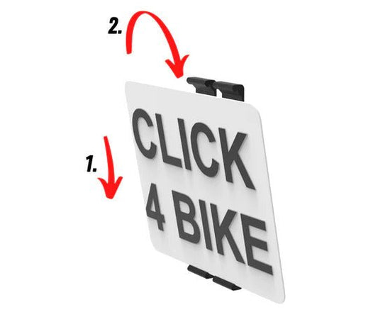 Klick Wechselschild Nummernschild Kennzeichenhalter | Motorrad - 21CARS - 21 - 1 - 015 - 0745604043502